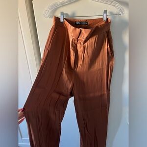 Zara silk Rust Pants
